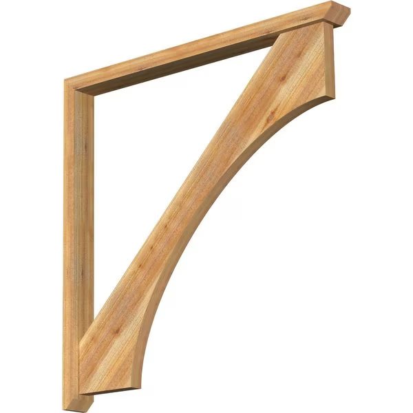 Westlake Slat Rough Sawn Bracket w/ Offset Brace, Western Red Cedar, 4